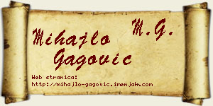 Mihajlo Gagović vizit kartica